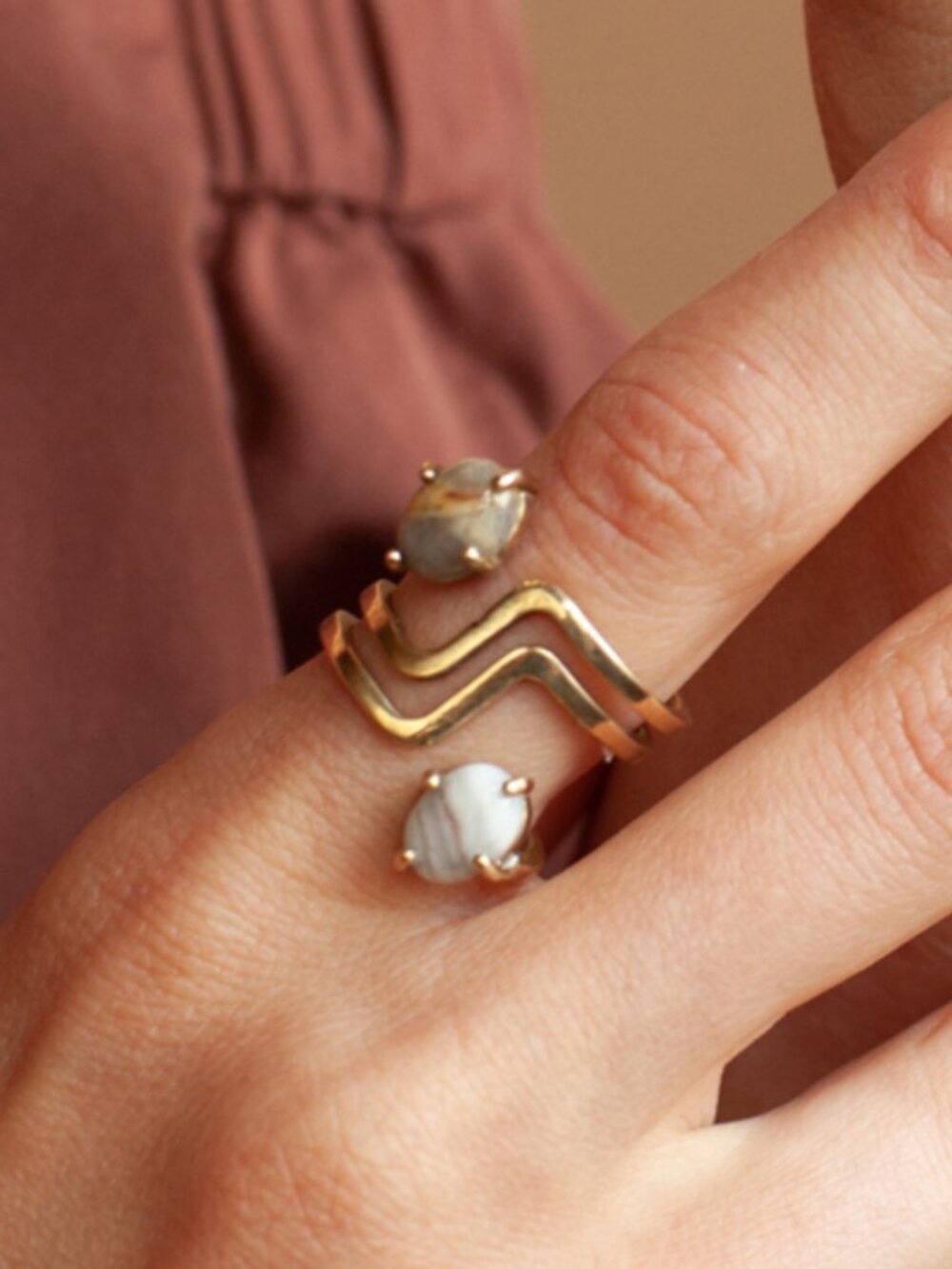Lindsay Lewis Jewelry 2-Stone Flipside Ring